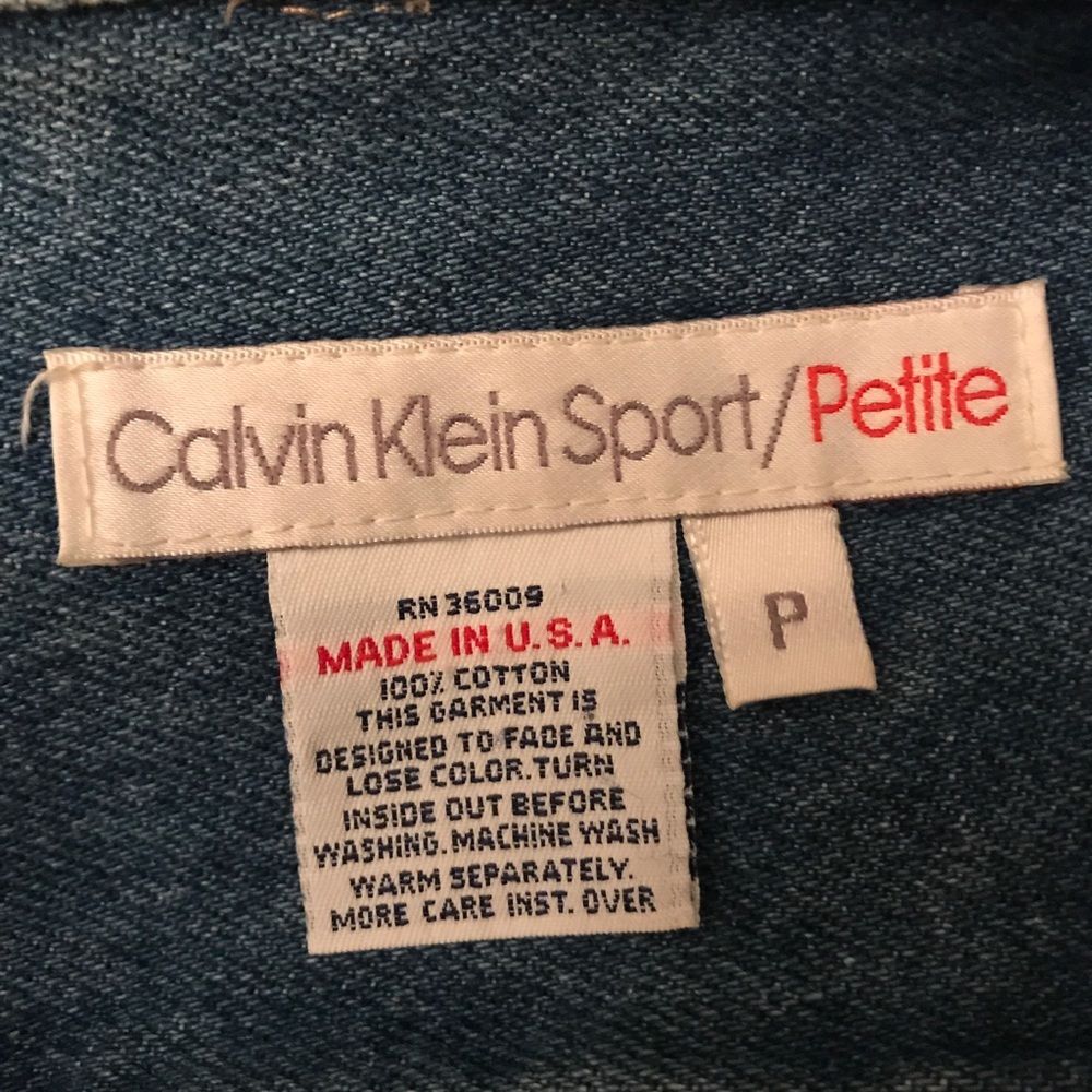 *SOLD***CALVIN KLEIN SPORT cropped denim jacket - Picture 8 of 8